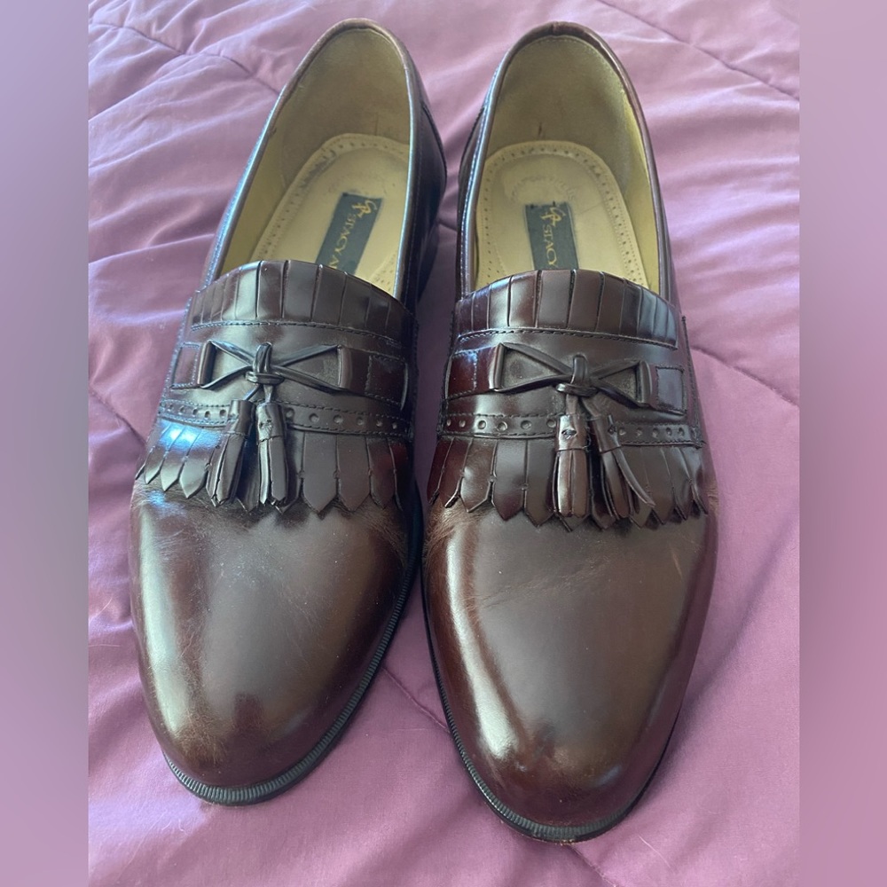 Stacy Adams tassel loafers.
